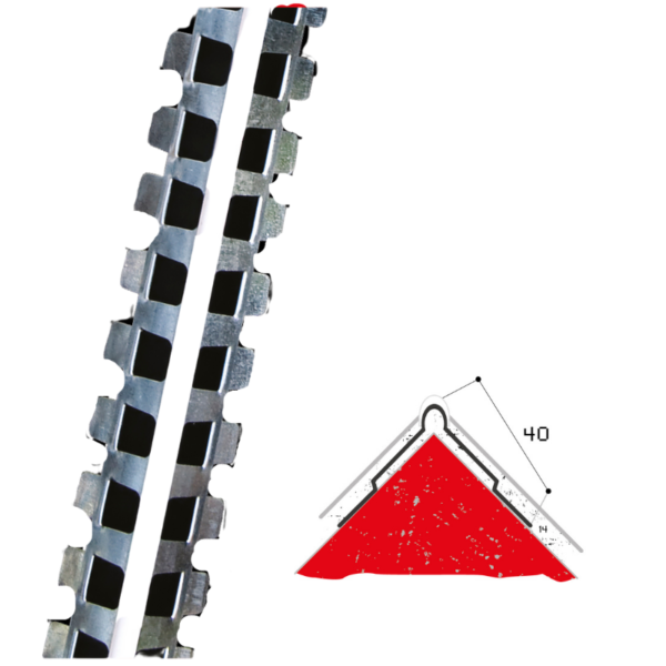 PARASPIGOLO ZN ALETTATO CON PVC 40X40