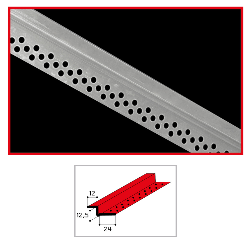 PROFILO CORNICE -SCURETTO a Z ALLUMINIO L.300 - Alfe Rappresentanze