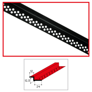 PROFILO CORNICE -SCURETTO  a "Z"  Prev.Nero    L.300