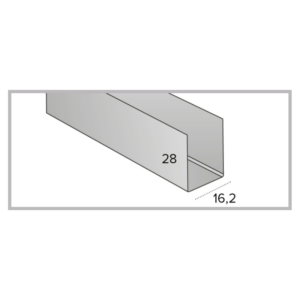 PROFILO AD U PERIMETRALE 28X16,2X28   L.300