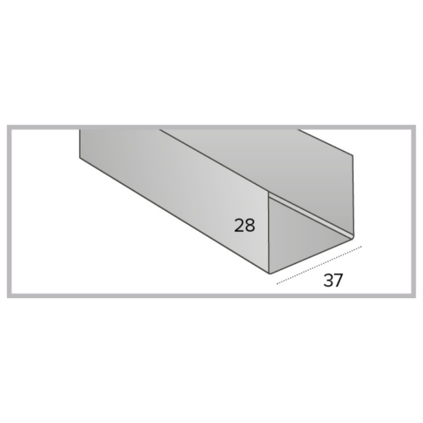 PROFILO AD U PERIMETRALE 28X37X28      L300