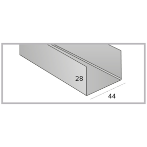 PROFILO AD U PERIMETRALE 28X44X28      L300