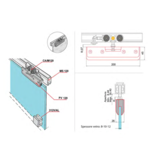 PINZA PORTA VETRO