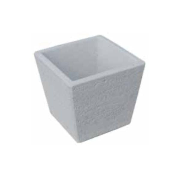 VASO QUADRO 28X28X25 TRAV BIANCO SCATOLA